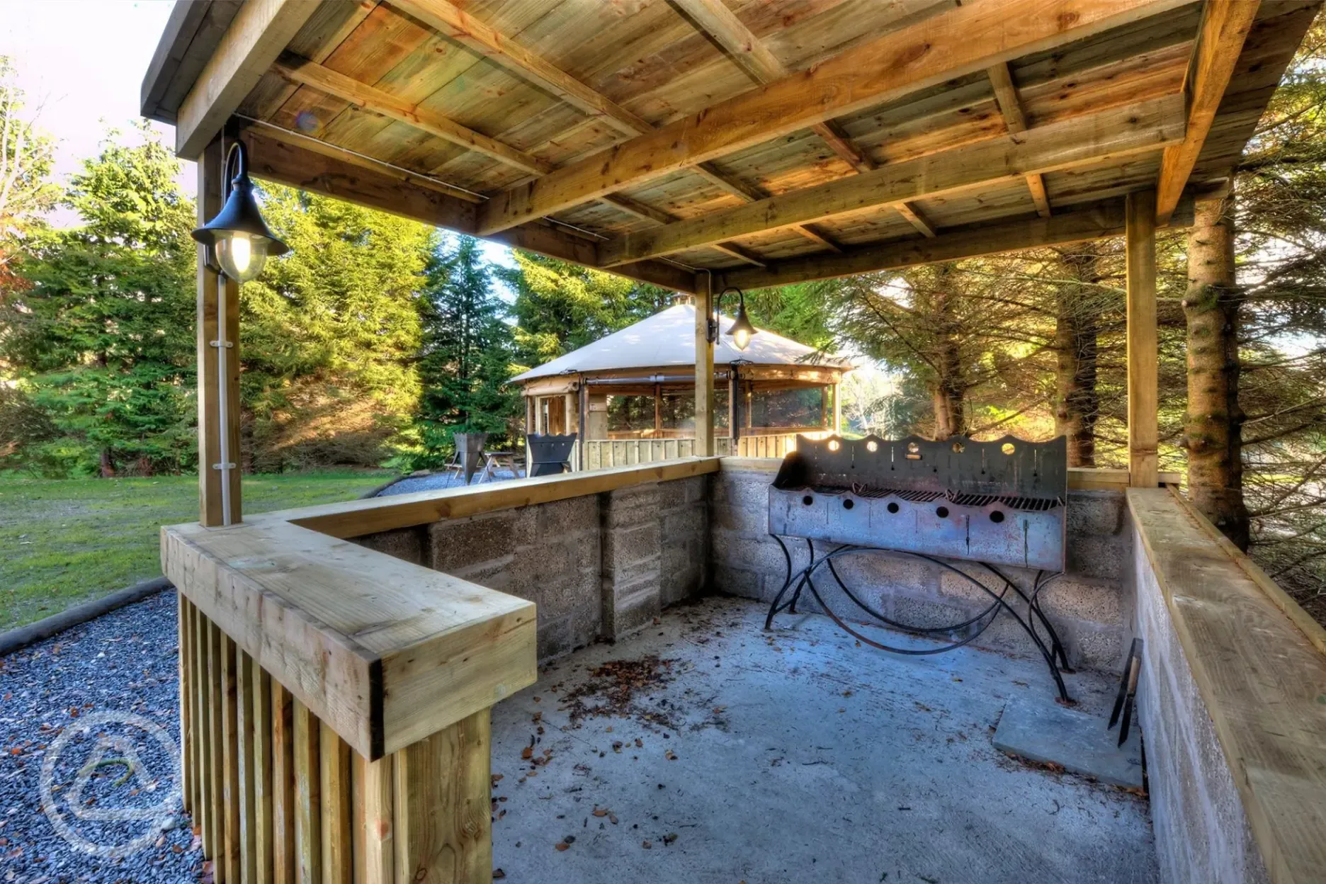 Sheltered communal BBQ Sheltered communal BBQ