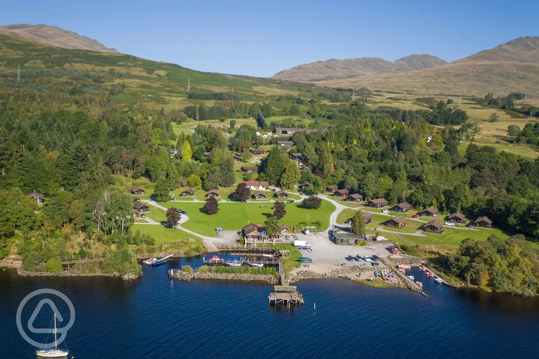 Aerial of the site and Loch Tay Aerial of the site and Loch Tay