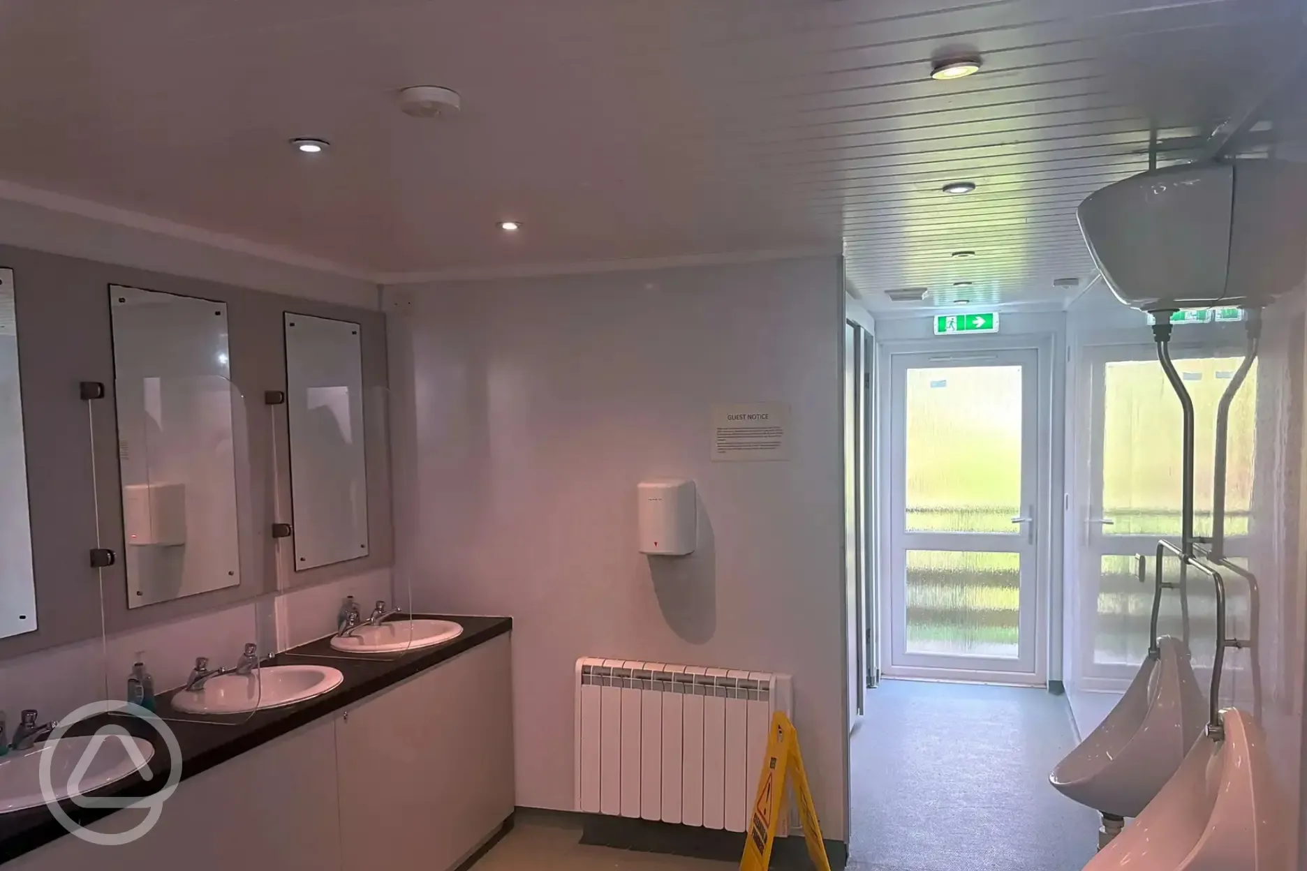 Male toilets with urinals Male toilets with urinals