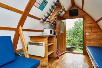 Camping pod interior