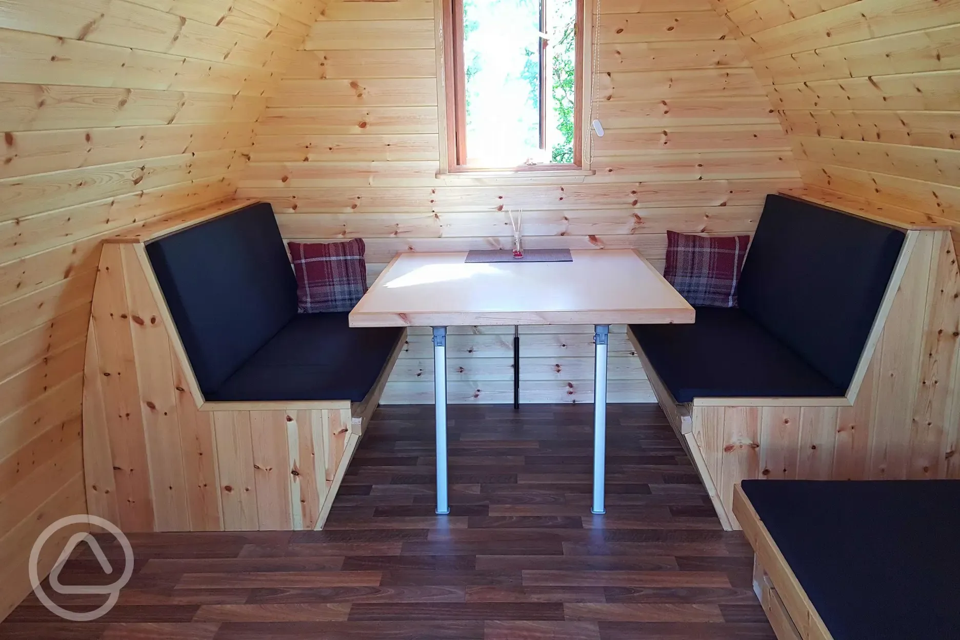 Camping pod interior 