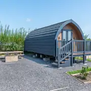 Large Bronze camping pod, dog friendly and sleeping up to six