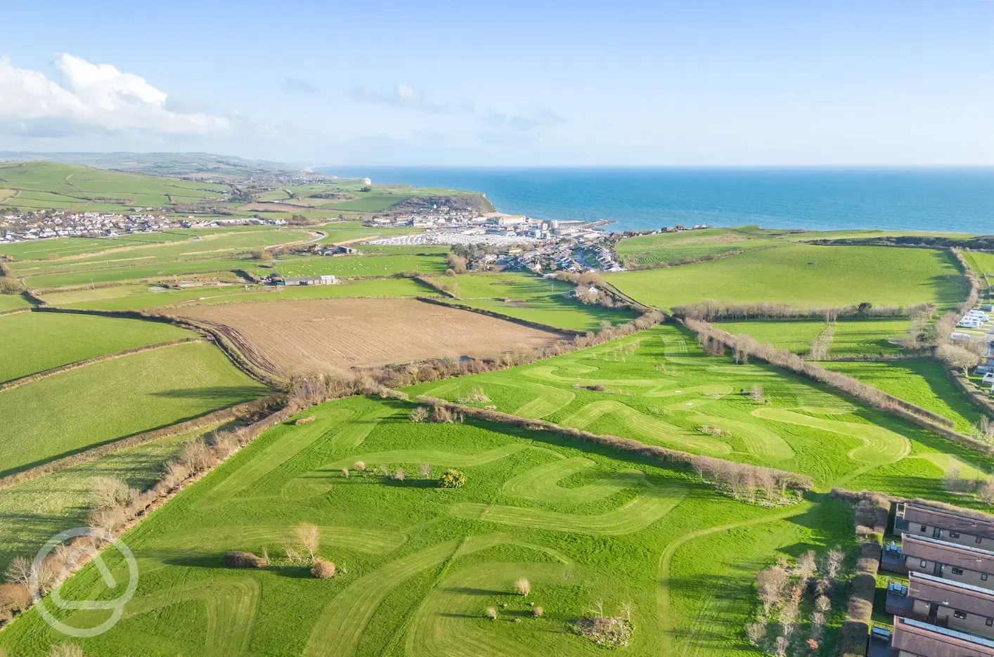 Aerial of the foot golf course