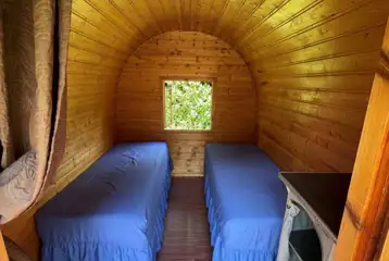 Camping pod interior