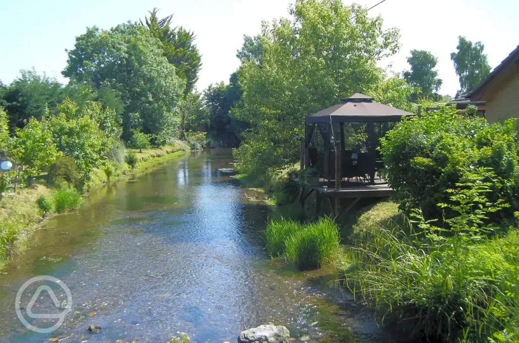 River Yeo through the site