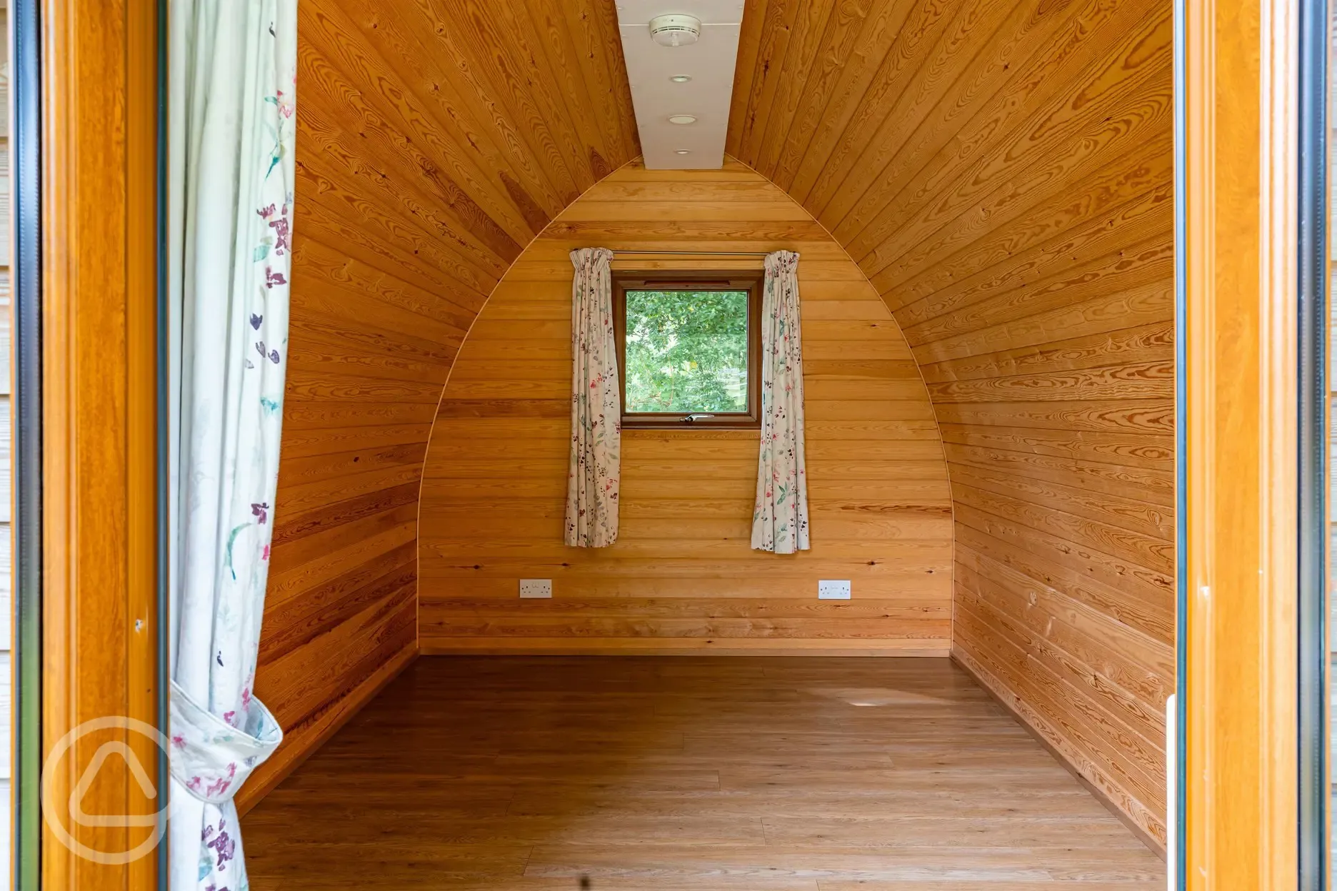 Camping pod interior