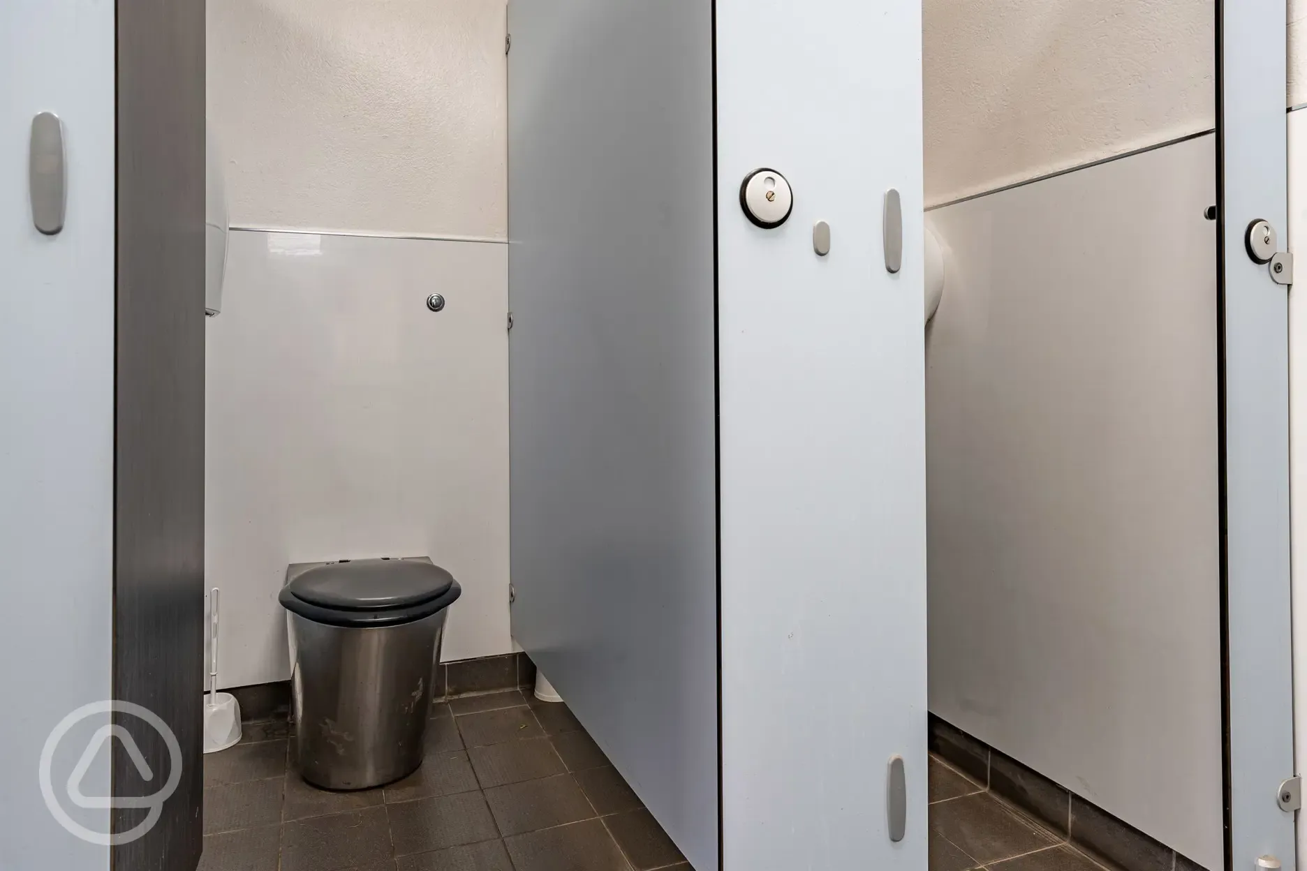 Toilets with private cubicles