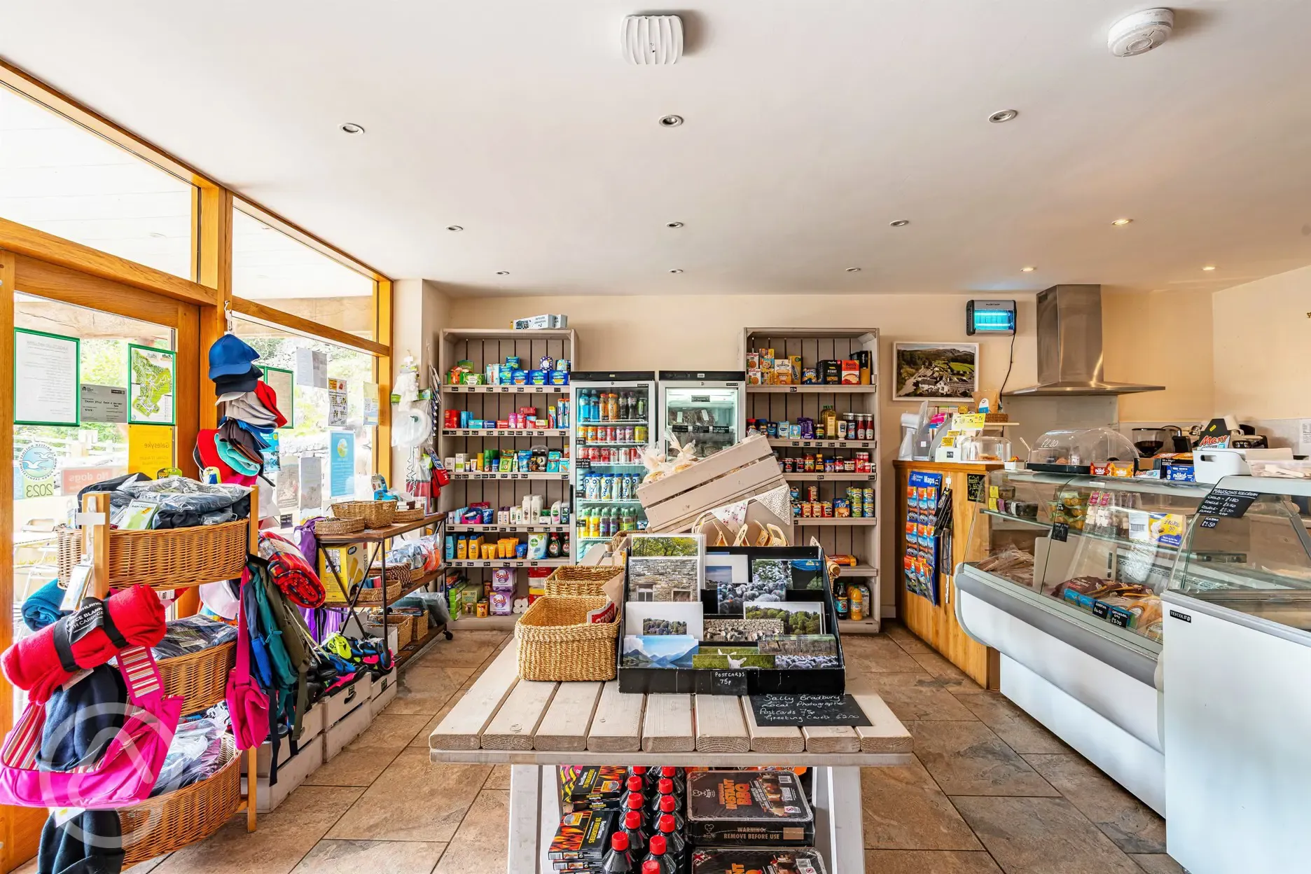 Shop stocked with essentials and local produce
