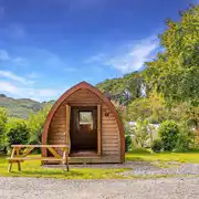 Camping pods with an outdoor picnic bench Camping pods with an outdoor picnic bench