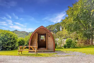 Camping pods with an outdoor picnic bench Camping pods with an outdoor picnic bench