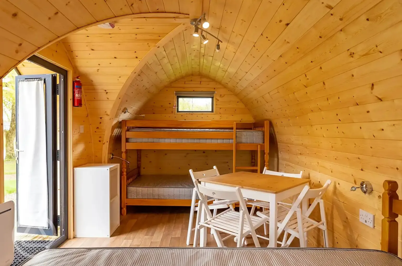 Camping pod interior