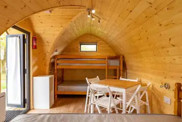 Camping pod interior