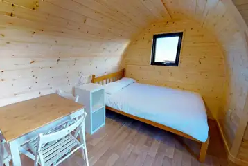 Camping pod interior