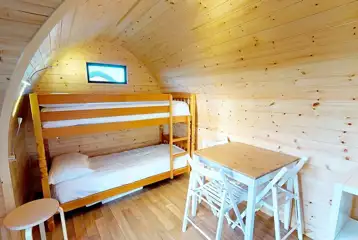 Camping pod interior