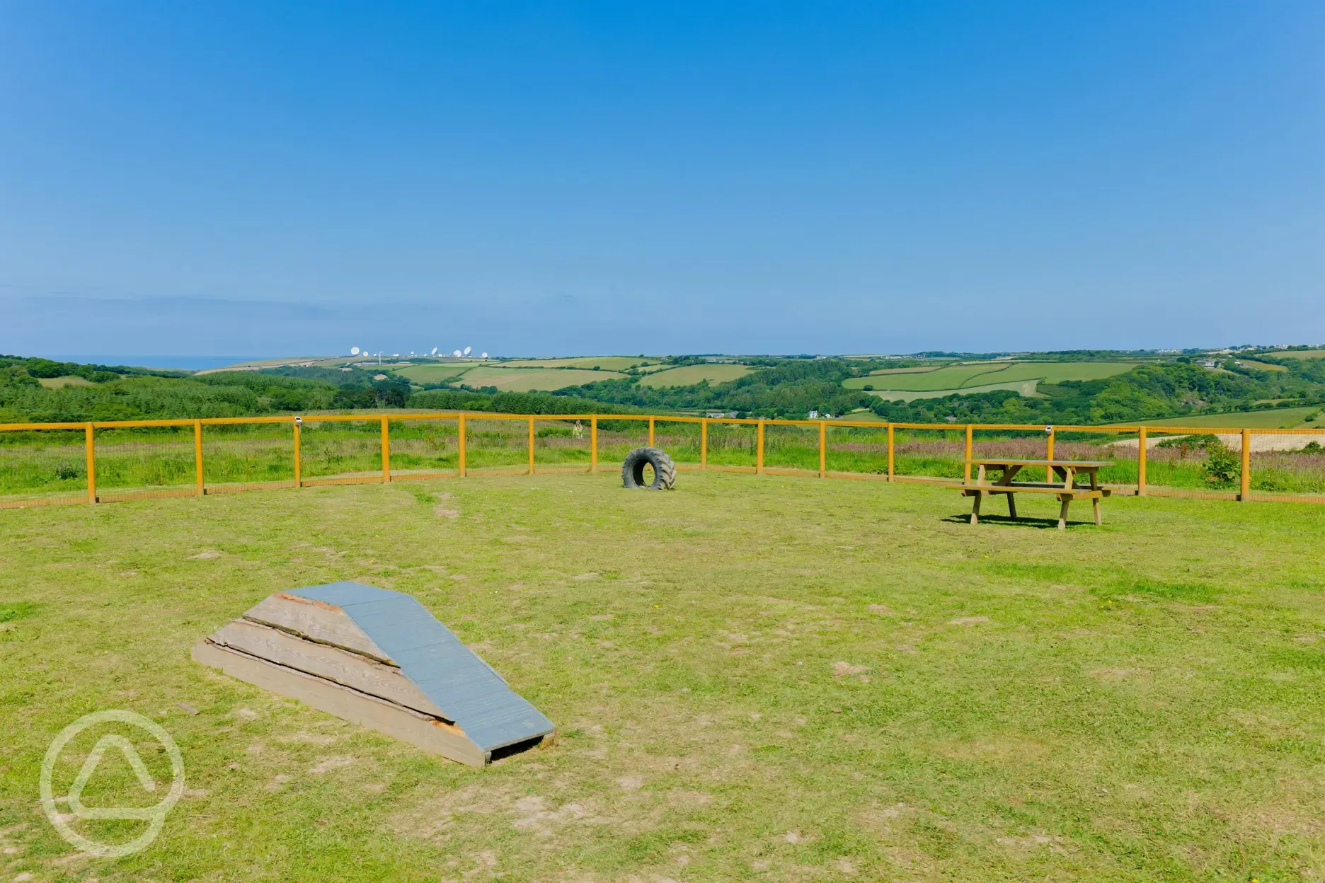 Enclosed dog walking/agility area