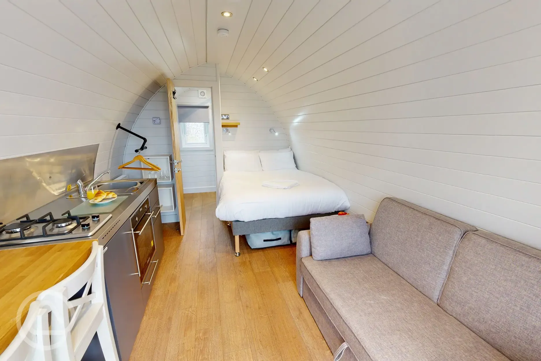 Glamping pod interior