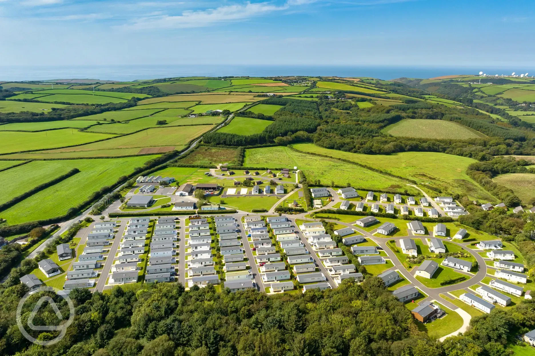 Aerial of the park and coast