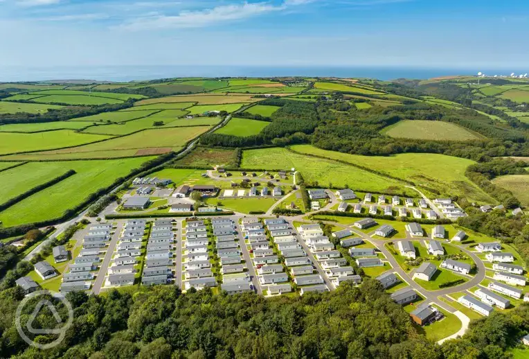 Aerial of the park and coast