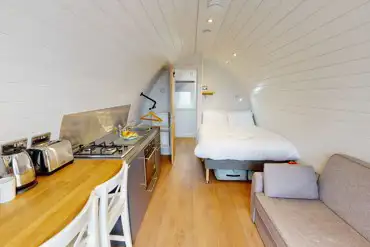 Glamping pod interior