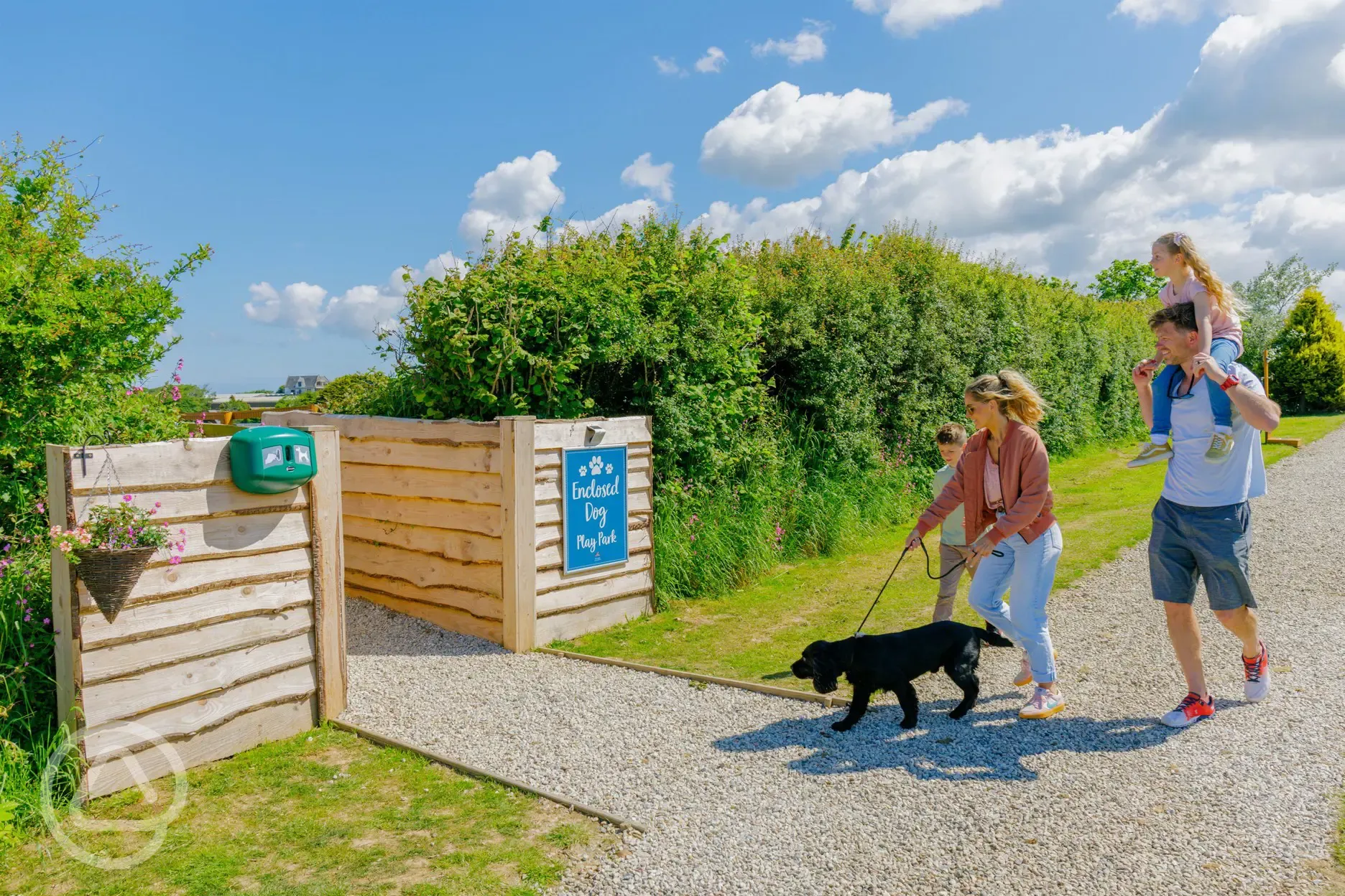 Enclosed dog walking/agility area