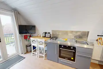 Glamping pod kitchen