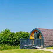 Glamping pod with a small decking area Glamping pod with a small decking area