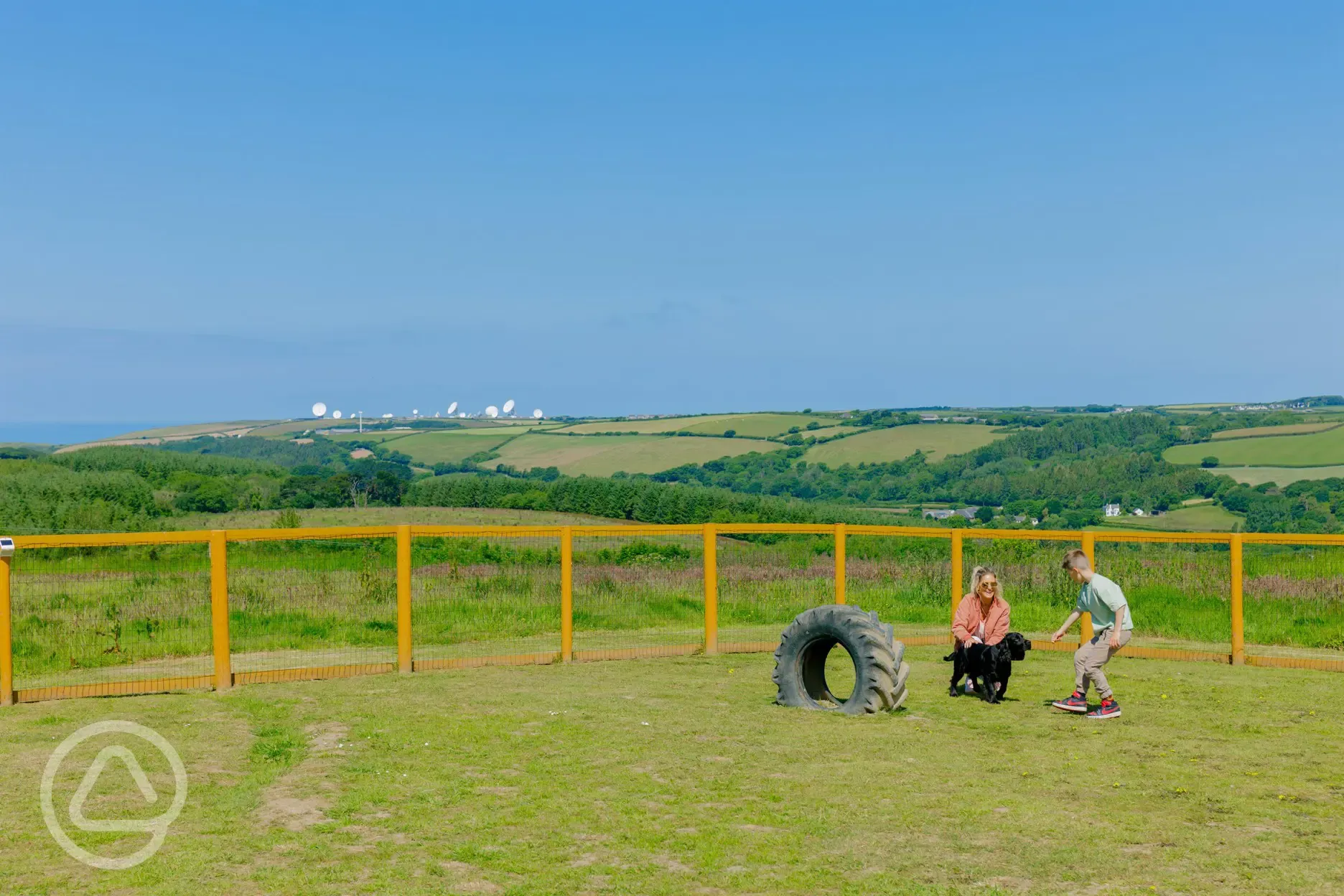 Enclosed dog walking/agility area
