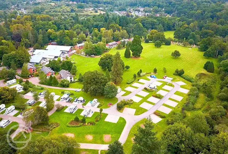 Aerial of the holiday park