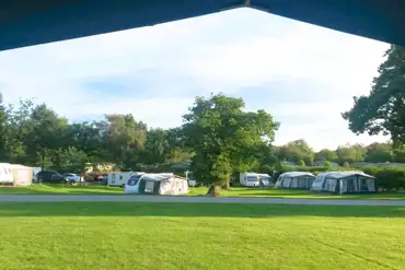 View of electric hardstanding pitches