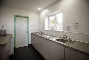 Indoor washing up area Indoor washing up area