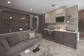 Forest glamping pod interior Forest glamping pod interior