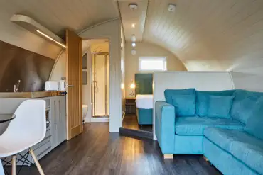 Superior ensuite glamping pod with electric hot tub - interior 