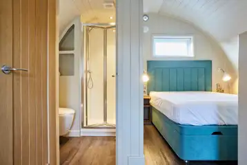 Superior ensuite glamping pod with electric hot tub - interior