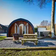 Superior ensuite glamping pods with electric hot tubs and fire pits Superior ensuite glamping pods with electric hot tubs and fire pits