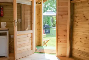 Glamping cabin interior Glamping cabin interior