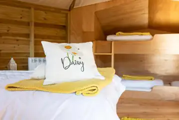 Glamping cabin interior Glamping cabin interior