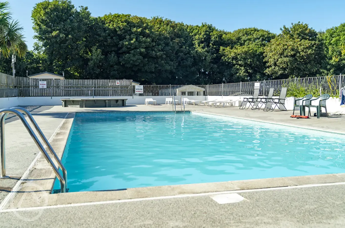 Outdoor heated swimming pool