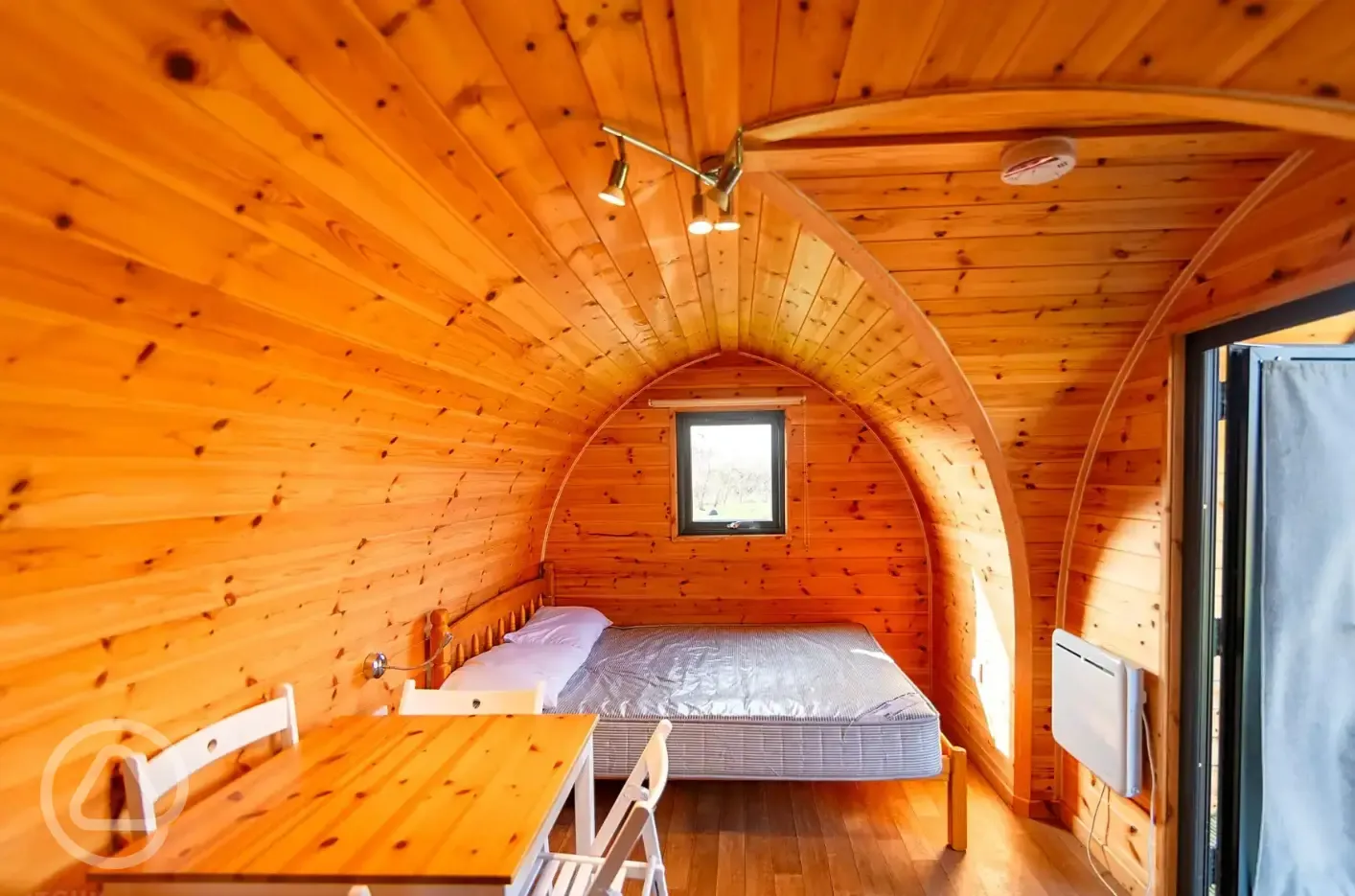 Camping pod interior