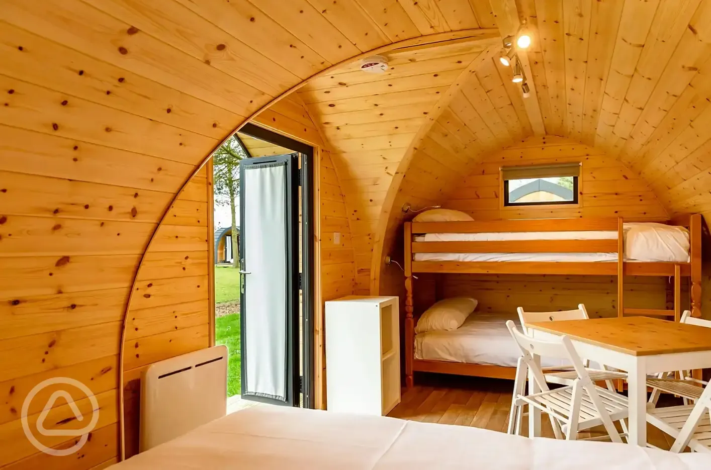 Camping pod interior