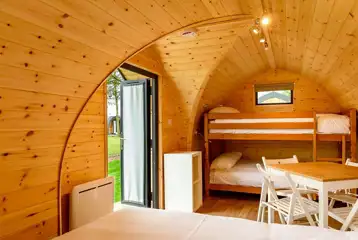 Camping pod interior