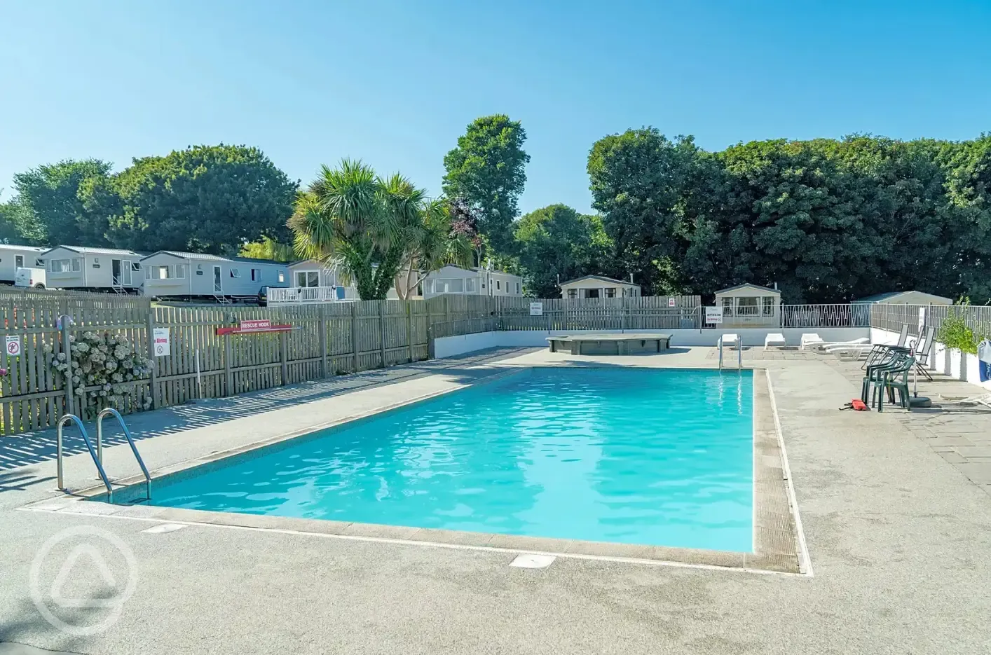 Outdoor heated swimming pool