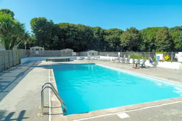 Outdoor heated swimming pool