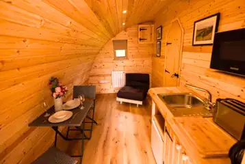 Ensuite glamping pod interior