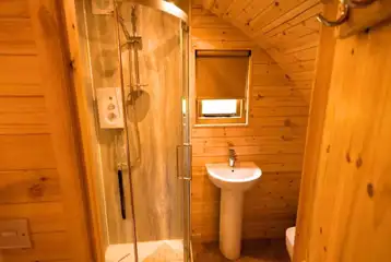 Ensuite glamping pod ensuite with toilet and shower Ensuite glamping pod ensuite with toilet and shower
