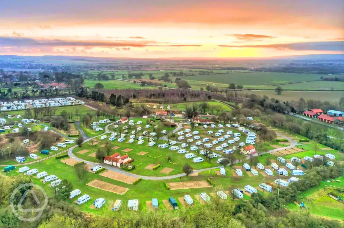 Aerial of the campsite