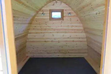 Camping pod interior