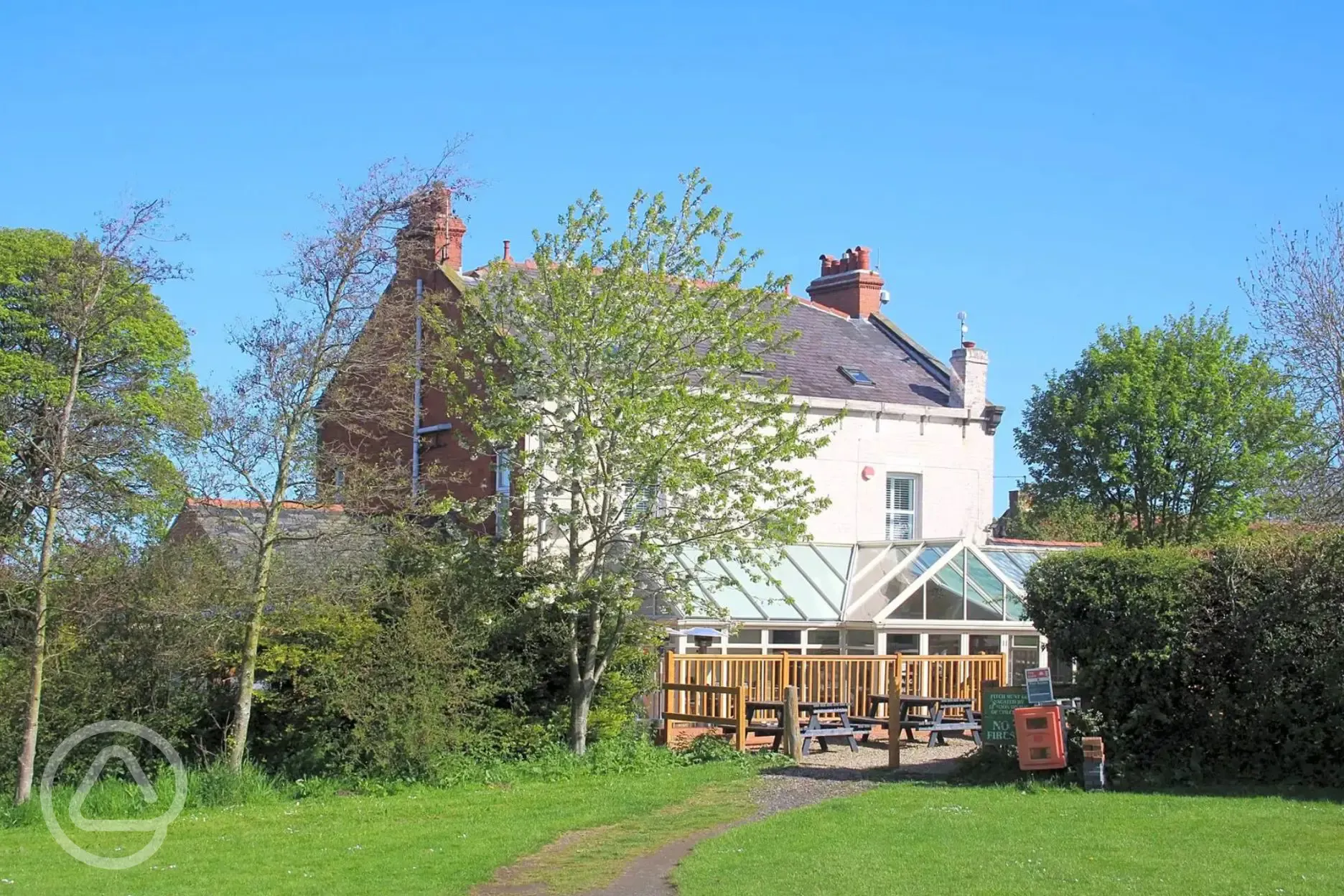 Pathway from the lower camping field to the bar