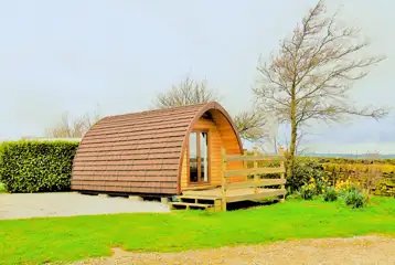 Standard camping pods with small deck areas