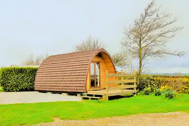 Standard camping pods with small deck areas