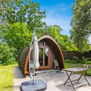 Mega pod with outdoor patio and BBQ at Langstone Manor Holiday Park Mega pod with outdoor patio and BBQ at Langstone Manor Holiday Park